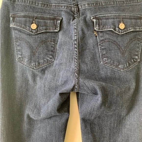 Levi’s Jeans 525 12 31x28 Perfect Waist Mid Rise Straight Leg Blue Denim Flap - Picture 4 of 8